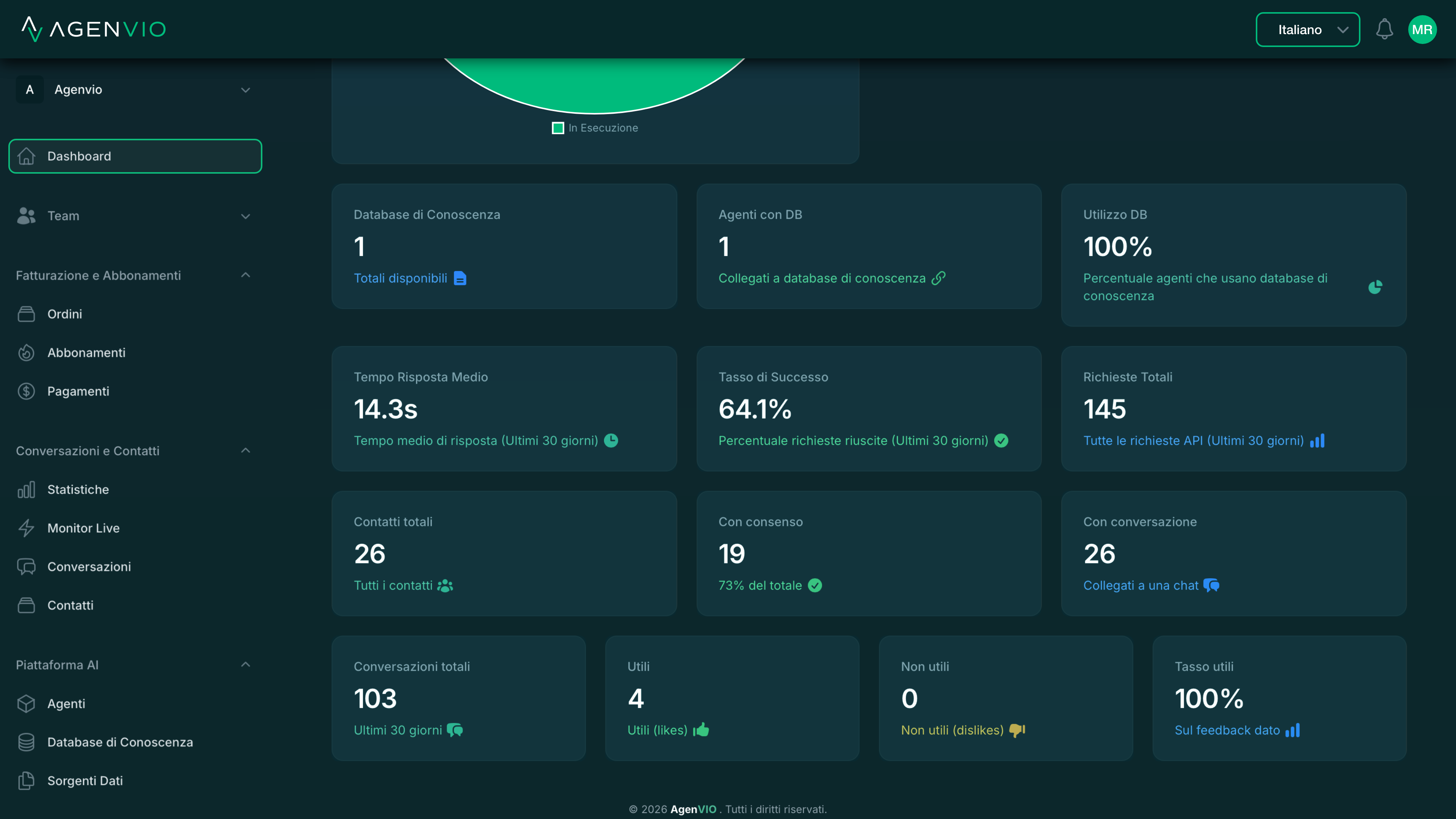 Dashboard AgenVIO - Impostazioni
